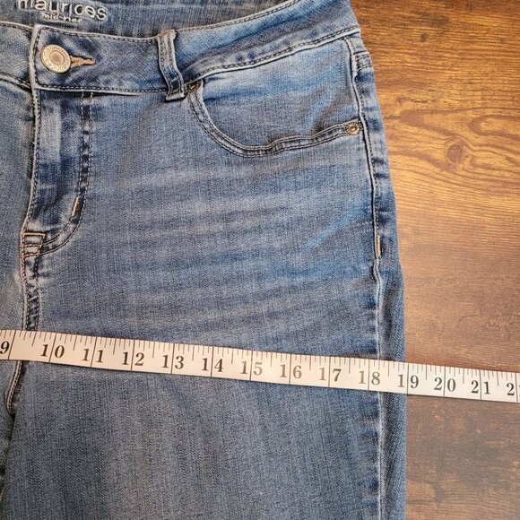 Maurices Jeans 14 XLong Mid Rise Skinny Medium Light Wash Stretch Denim - Picture 7 of 10
